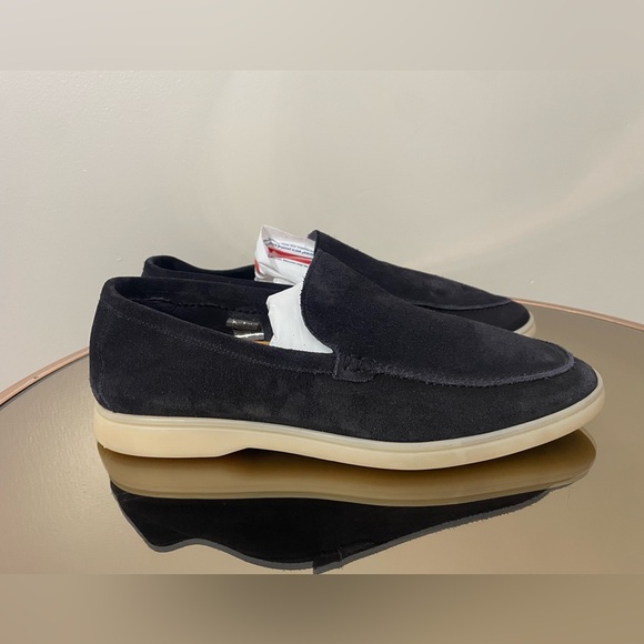Suitsupply Navy Suede “Summer Walk” Style Slip-On Loafers – Size EU 43 / US 10 - Picture 1 of 12